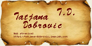 Tatjana Dobrović vizit kartica